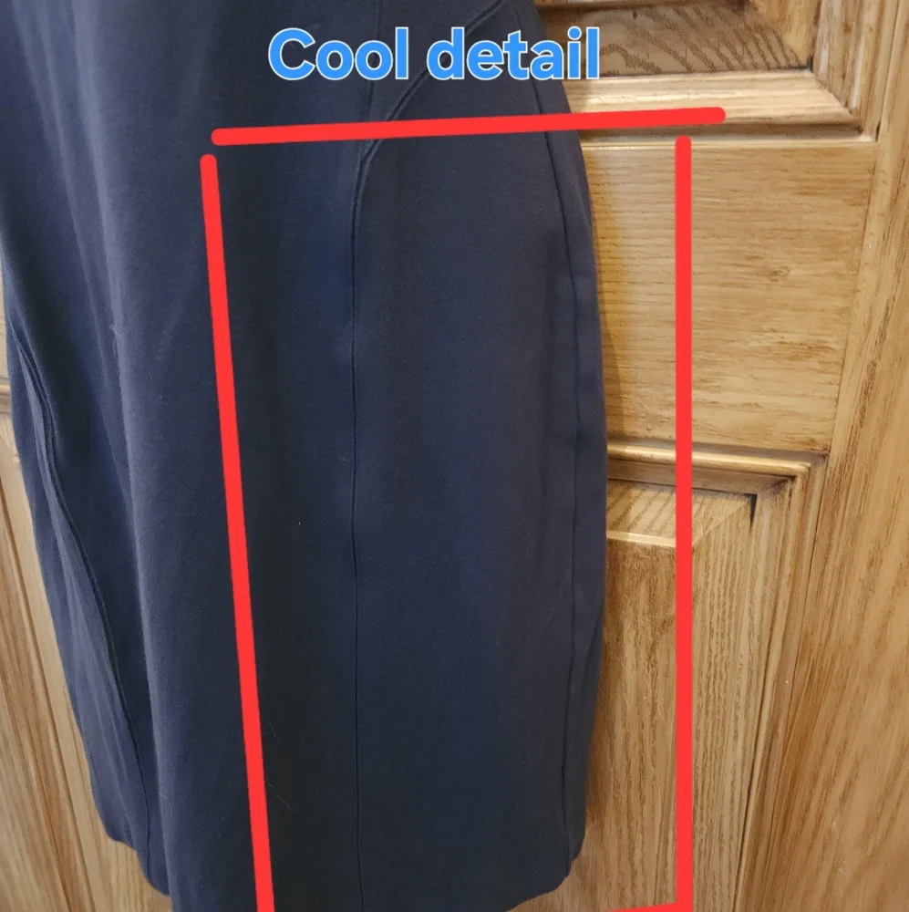 Theory Gray V-Neck Sheath Dress - Picture 2 of 5